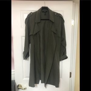 Olive trench/duster.